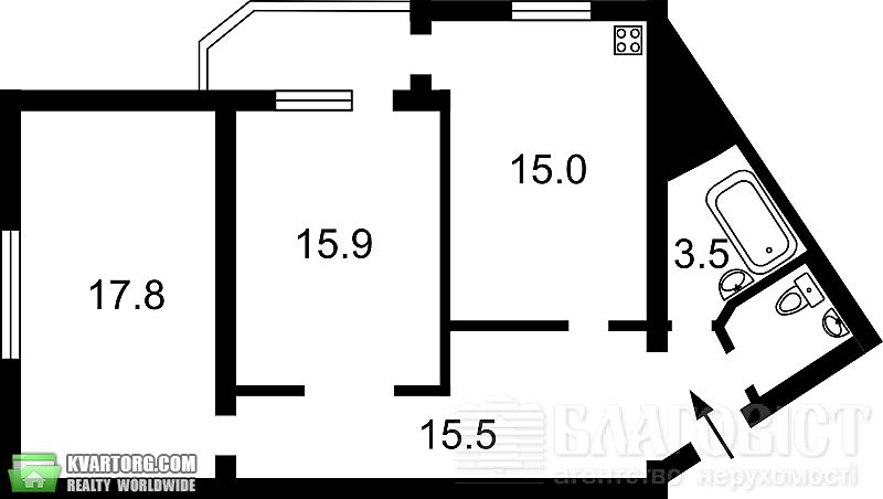 Rent out 2-room apartment. Киев,  Вишняковская — photo 4