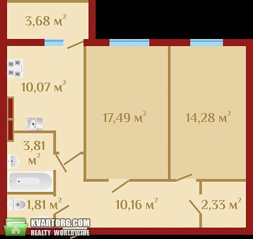 Sell 2-room apartment. Киев, Чубинского — photo 3