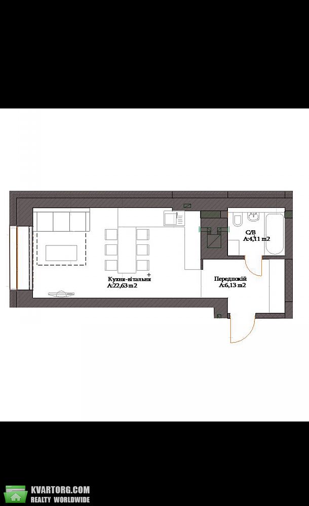 Sell 1-room apartment. Ирпень,  Тургеневская — photo 3