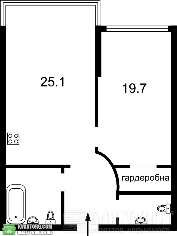 Sell 1-room apartment. Киев,  Днепровская наб — photo 2