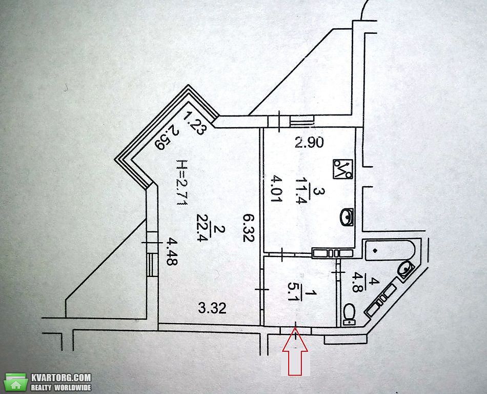 Rent out 1-room apartment. Киев,  Трутенко — photo 9