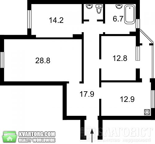 Sell 3-room apartment. Киев, Здолбуновская — photo 5