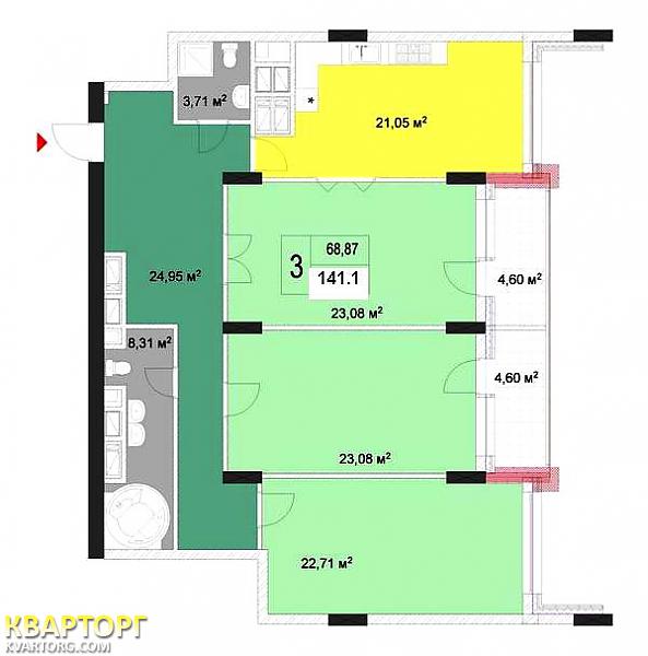 Sell 3-room apartment. Киев,  Драгомирова — photo 2