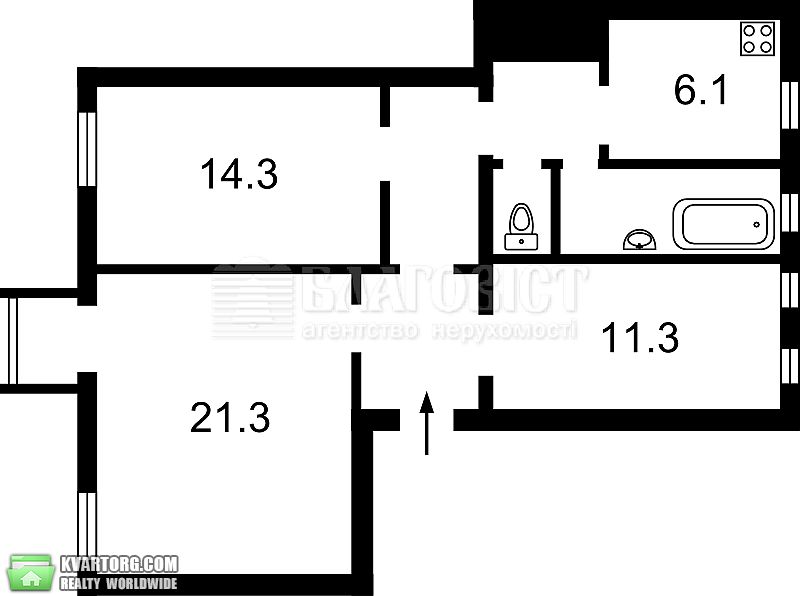 Sell 3-room apartment. Киев,  Франко — photo 2