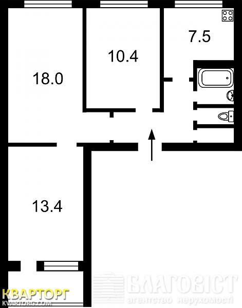 Sell 3-room apartment. Киев, Тычины пр — photo 2