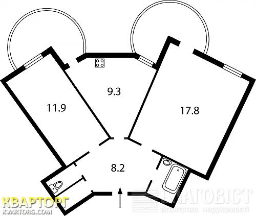 Sell 2-room apartment. Киев, Дружбы Народов пл — photo 1