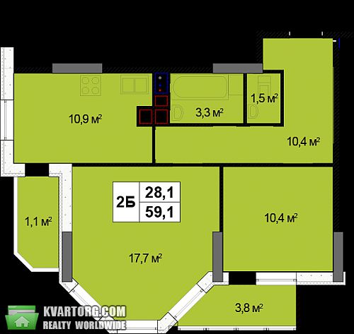 Sell 2-room apartment. Киев,  Механизаторов — photo 6