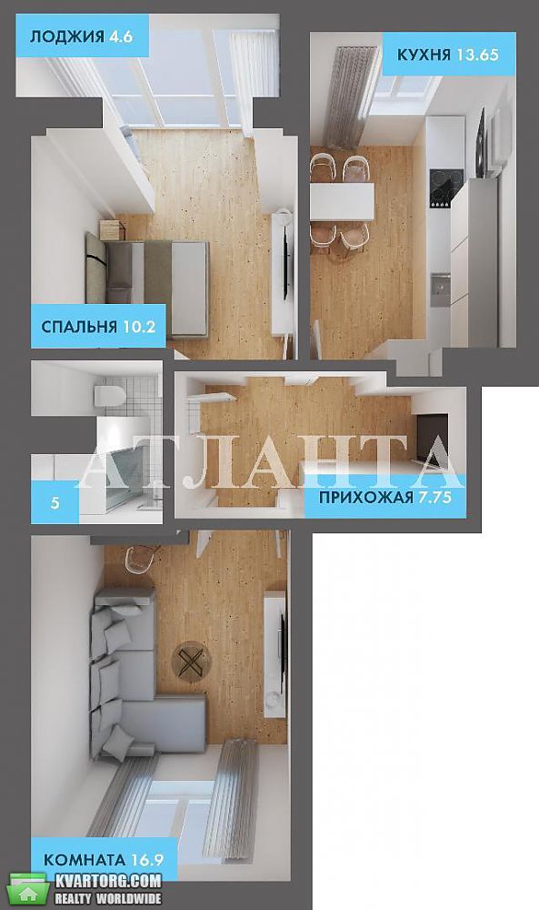 Sell 2-room apartment. Одесса, Бочарова — photo 2