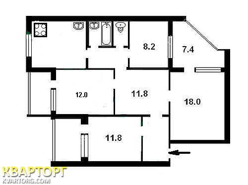 Sell 4-room apartment. Киев,  Ушакова — photo 2