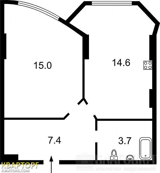 Sell 1-room apartment. Киев, Завальная — photo 4