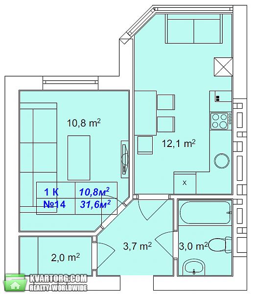 Sell 1-room apartment. Киев, Большая Окружная5 — photo 1