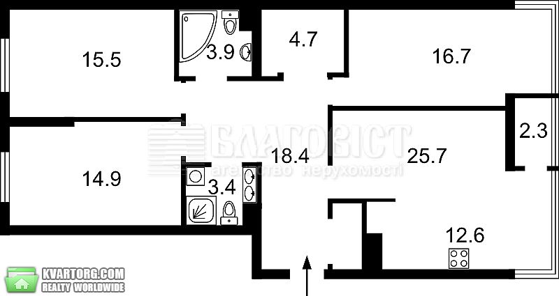 Sell 3-room apartment. Киев,  Богатырская — photo 2