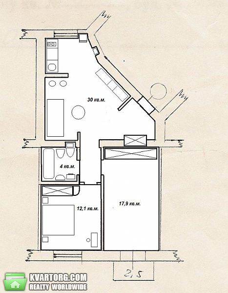 Sell 2-room apartment. Киев, Барбюса — photo 7