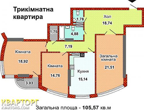 Sell 3-room apartment. Киев, Воссоединения пр — photo 6