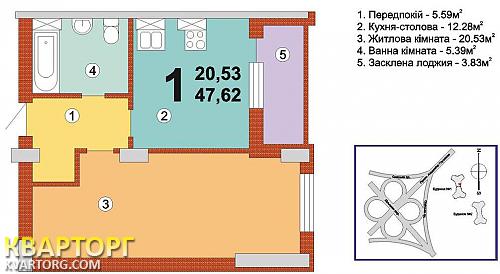 Sell 1-room apartment. Киев, Глушкова пр — photo 2