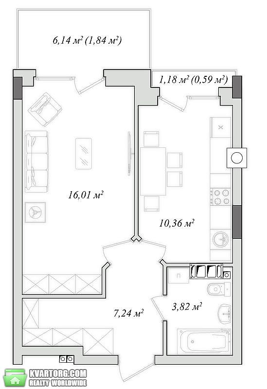 Sell 1-room apartment. Ирпень, Соборная — photo 2