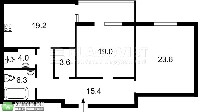 Sell 2-room apartment. Киев, коновальца — photo 3