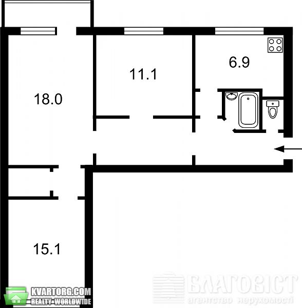 Sell 3-room apartment. Киев, Леси Украинки бул — photo 6