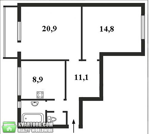 Sell 2-room apartment. Киев, бульвар Леси Украинки — photo 4