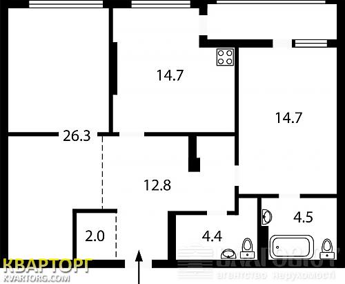 Sell 2-room apartment. Киев,  Жилянская — photo 2