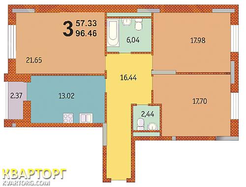 Sell 3-room apartment. Киев, Анри барбюса — photo 1