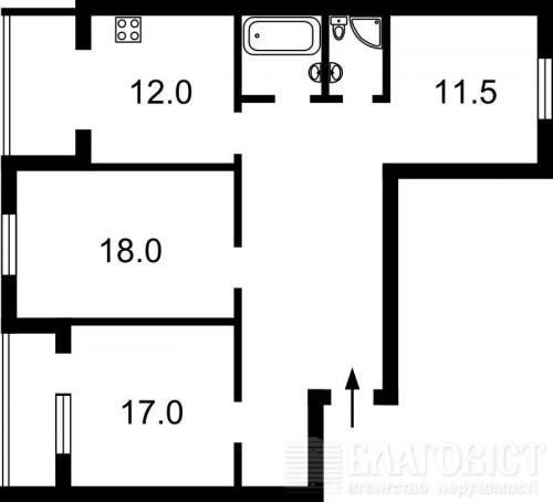 Sell 3-room apartment. Киев, Котовского — photo 2