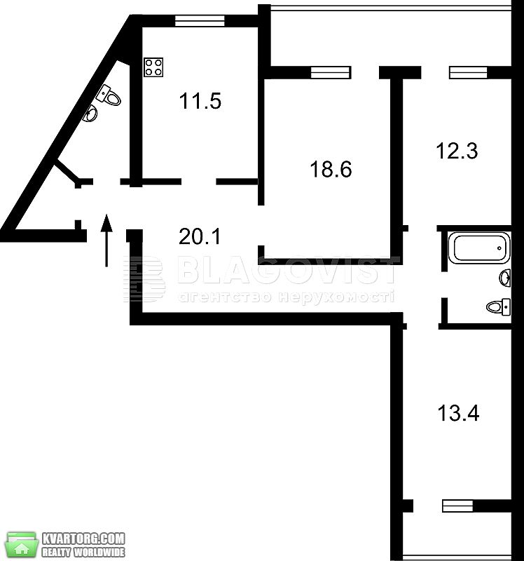 Sell 3-room apartment. Киев,  Бажана — photo 5