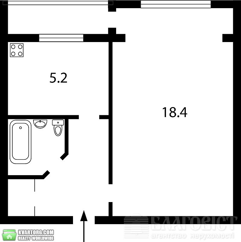 Sell 1-room apartment. Киев,  Зодчих — photo 2
