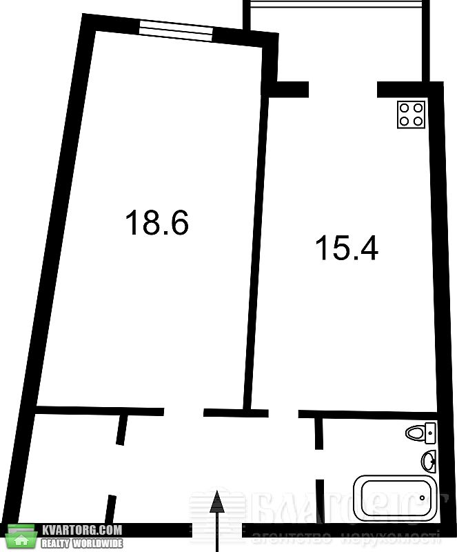 Sell 1-room apartment. Киев, Филатова — photo 3