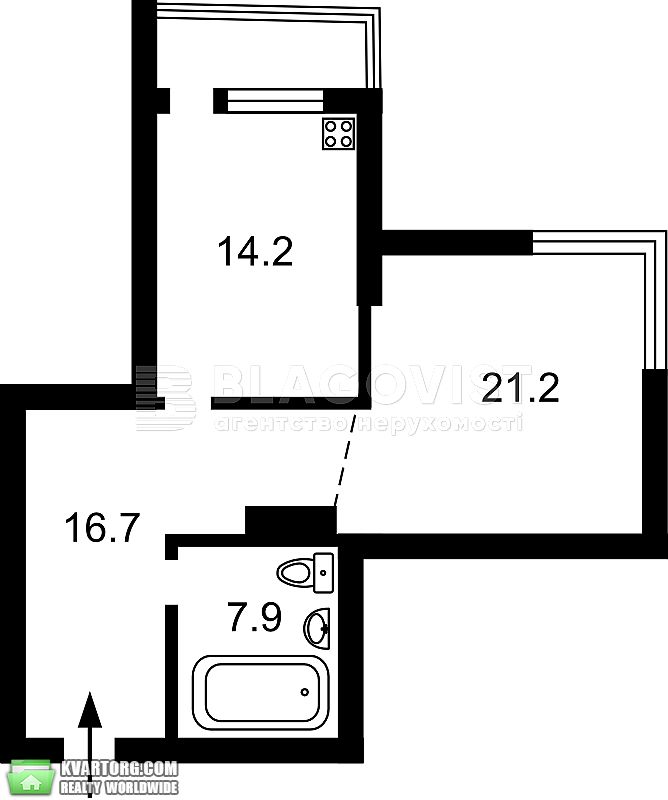 Sell 2-room apartment. Киев,  Саксаганского — photo 2