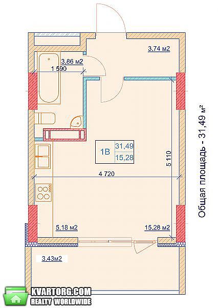 Sell 1-room apartment. Киев,  Драйзера — photo 2