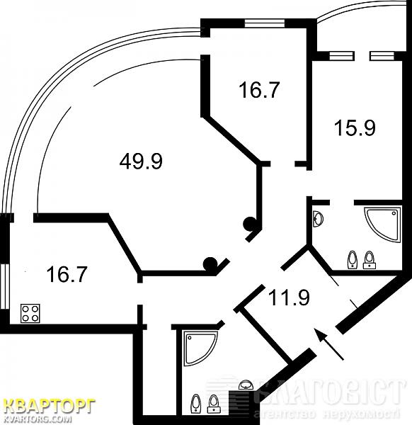 Sell 3-room apartment. Киев,  Жилянская — photo 2