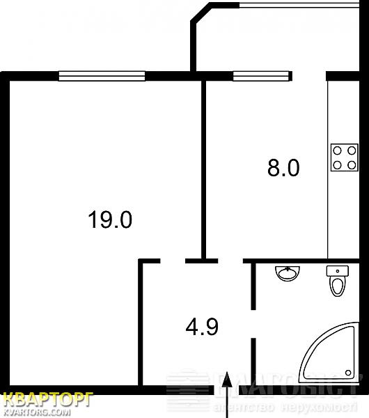 Sell 1-room apartment. Киев, Рыбальская — photo 4
