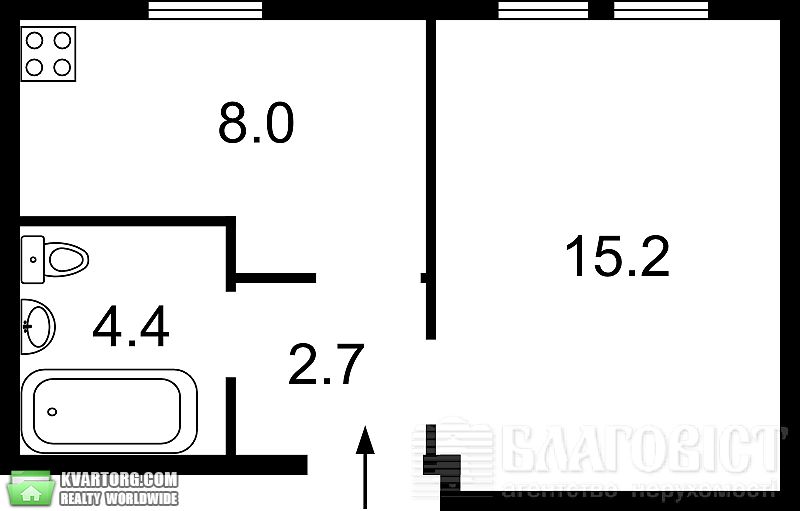 Sell 1-room apartment. Киев, Жданова — photo 1
