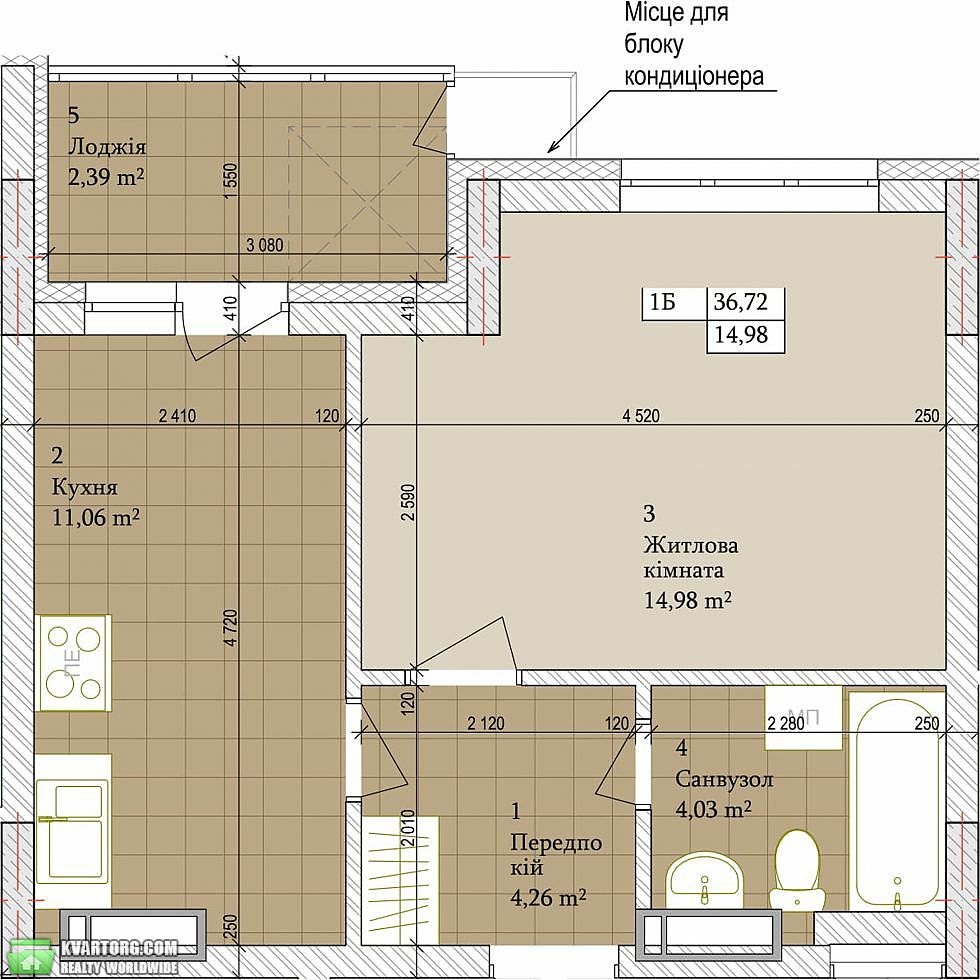 Sell 1-room apartment. Киев,  Сосюры — photo 4
