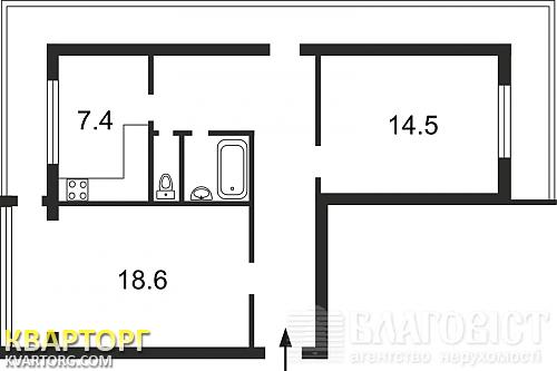 Sell 2-room apartment. Киев,  Тимошенко — photo 2