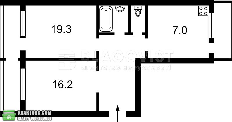 Rent out 2-room apartment. Киев,  Русановский бул — photo 8