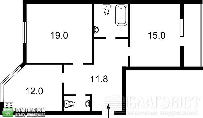 Sell 2-room apartment. Киев,  Ломоносова — photo 1