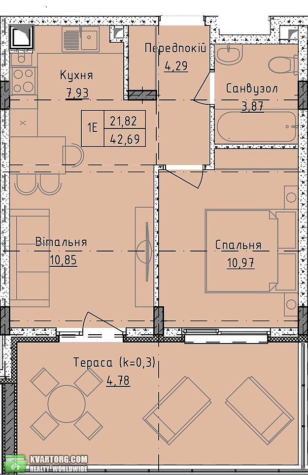 Sell 1-room apartment. Одесса, Марсельская — photo 5