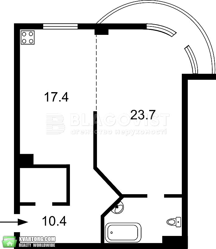 Sell 1-room apartment. Киев,  Зверинецкая — photo 3