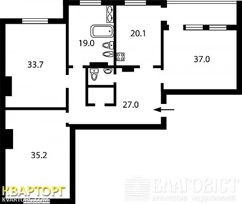 Sell 3-room apartment. Киев,  Краснова — photo 4