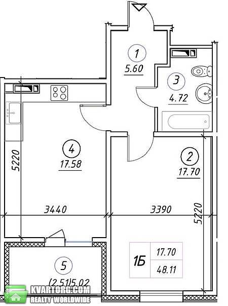Sell 1-room apartment. Киев,  Полесская — photo 3