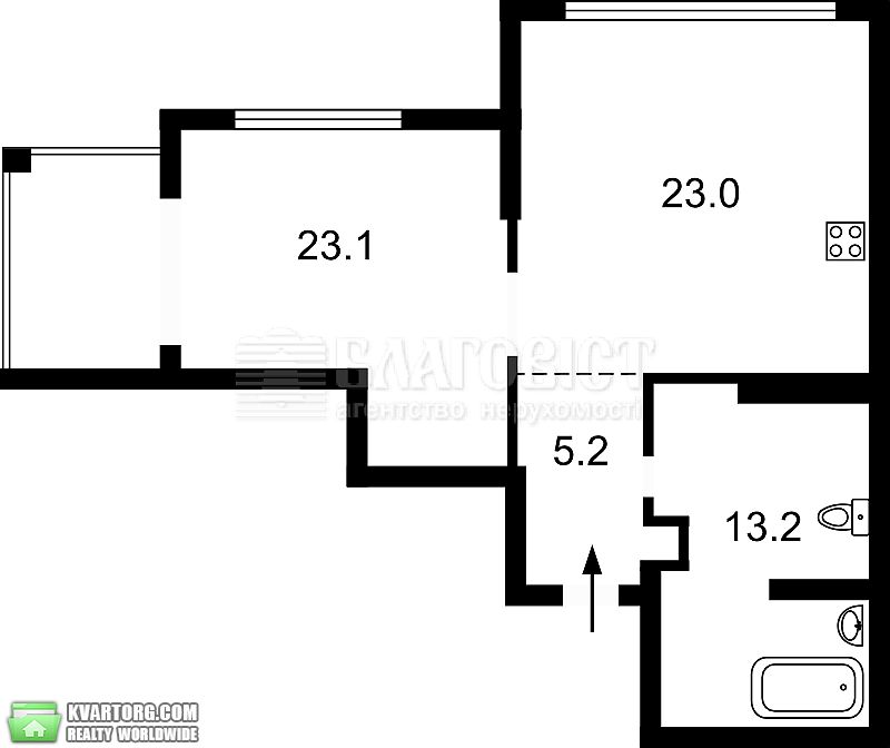 Sell 2-room apartment. Киев, Трускавецкая — photo 2