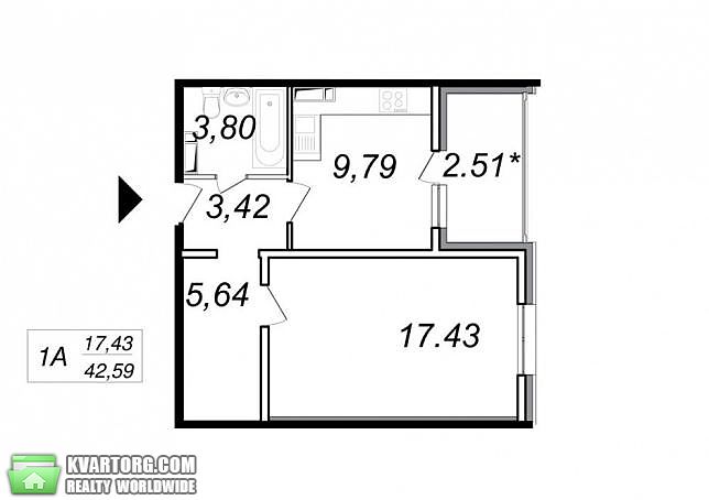 Sell 1-room apartment. Киев,  Глушкова пр — photo 3