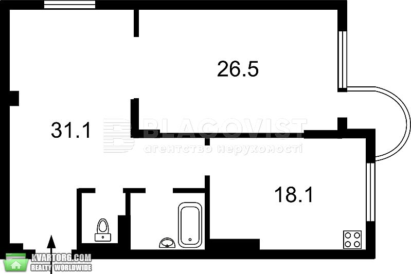 Sell 1-room apartment. Киев, Кудрявський узвіз — photo 2