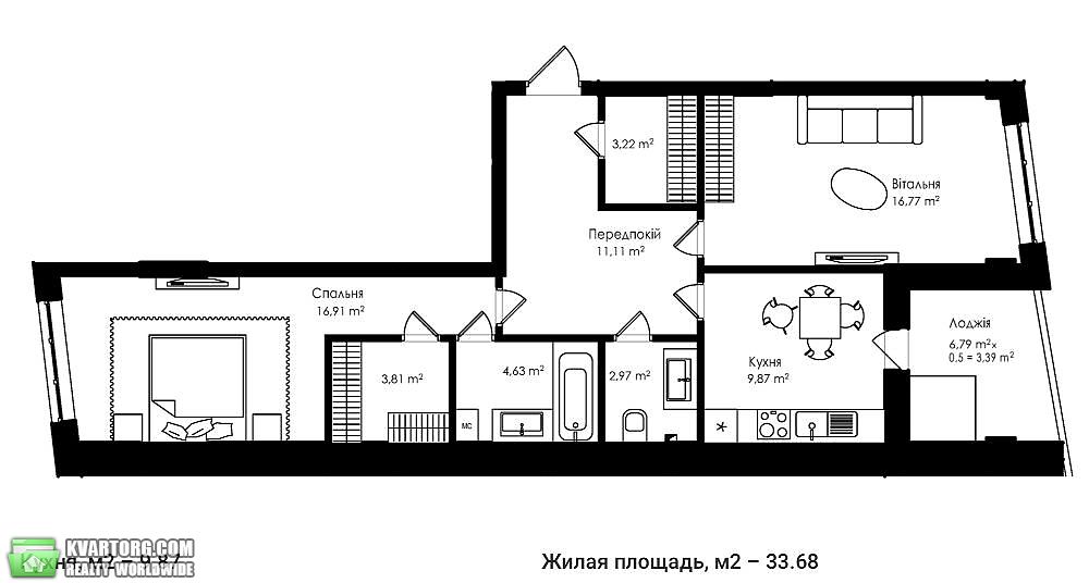 Sell 2-room apartment. Киев, Набережно-рыбальская — photo 6