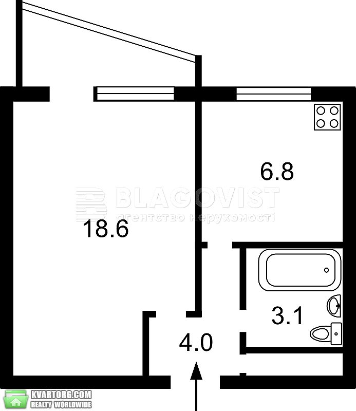 Rent out 1-room apartment. Киев,  Нововокзальная — photo 4