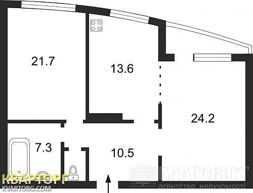 Sell 2-room apartment. Киев,  40-летия Октября просп — photo 2