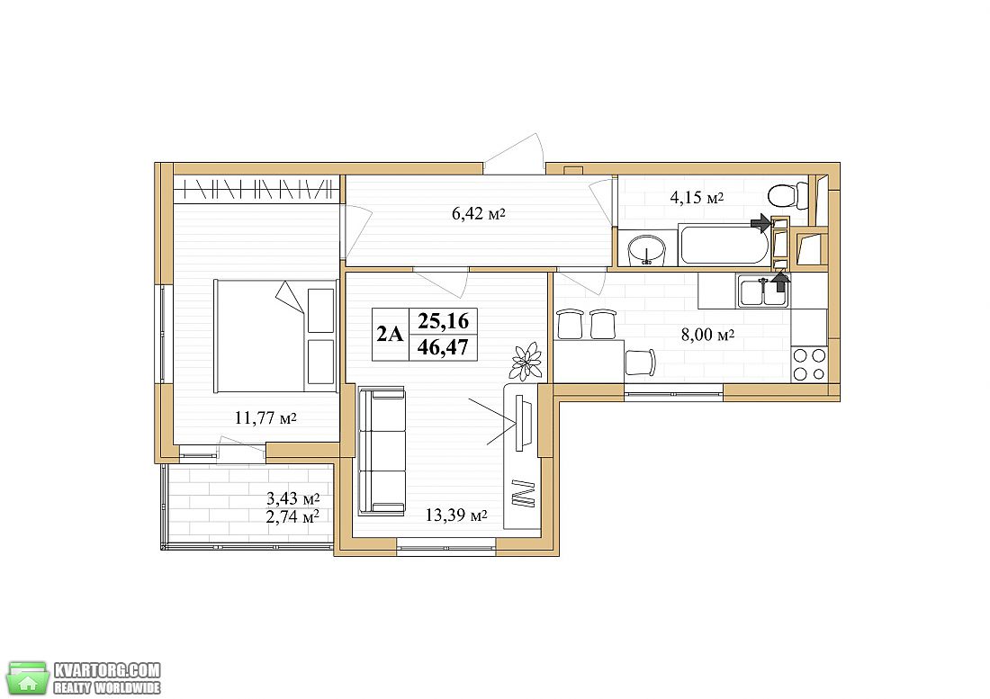 Sell 1-room apartment. Киев, Августина Волошина — photo 8