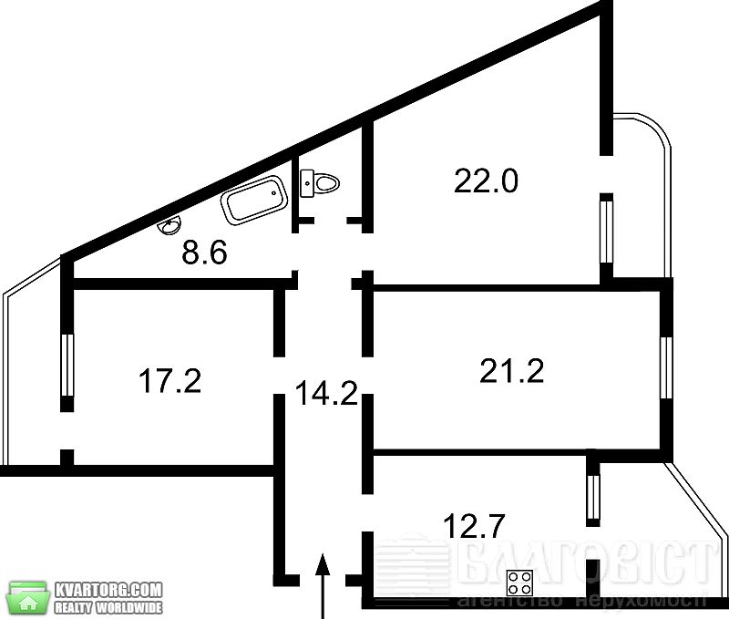 Sell 3-room apartment. Киев,  Ахматовой — photo 1